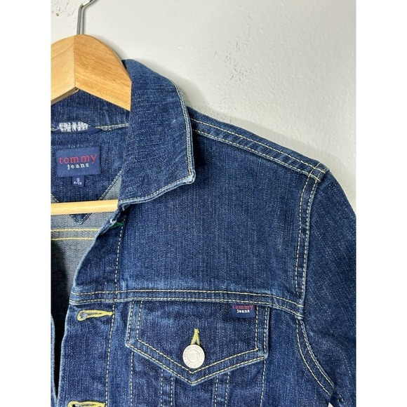 Vintage Y2K Tommy Hilfiger Jean Jacket Small - Picture 3 of 7